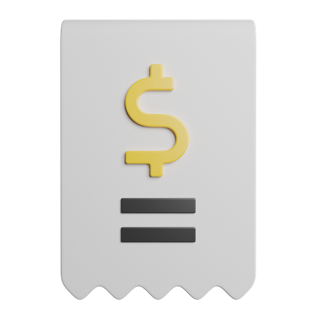 Quittung  3D Icon