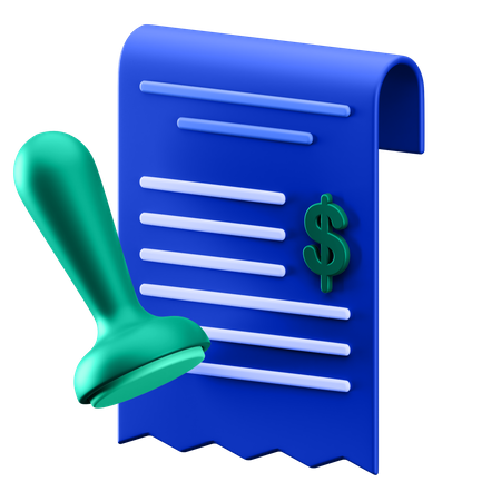 Quittung  3D Icon