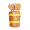 3d wooden arrow holder emoji