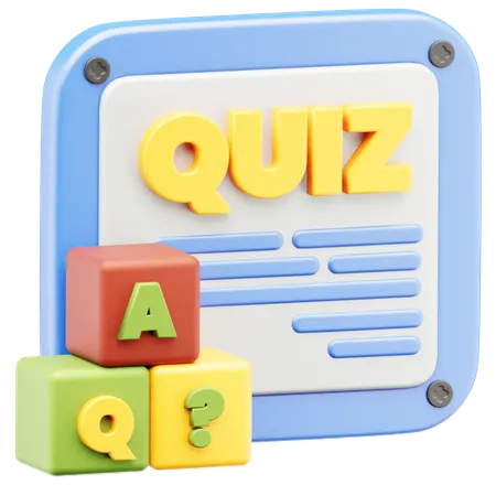 Quiz  3D Icon