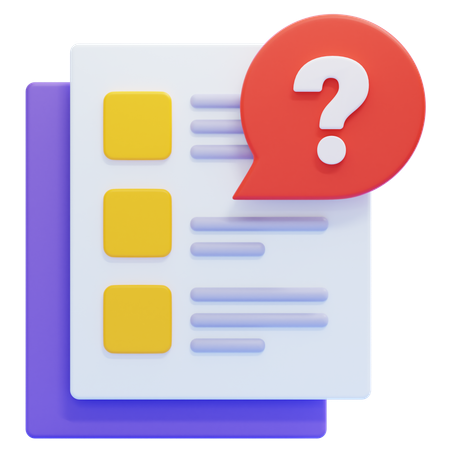 Quiz  3D Icon