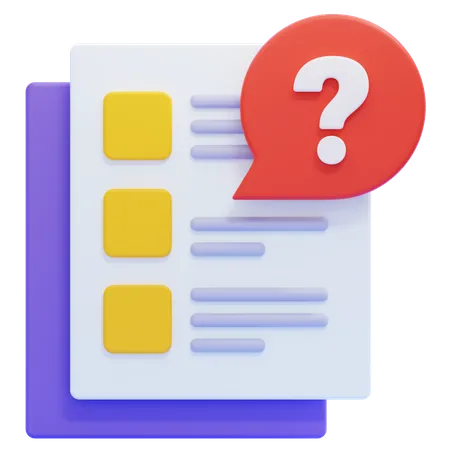 Quiz  3D Icon