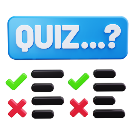 Quiz  3D Icon