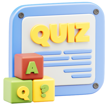 Quiz  3D Icon