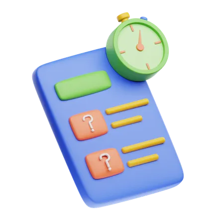 Quiz  3D Icon