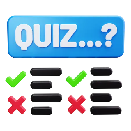 Quiz  3D Icon