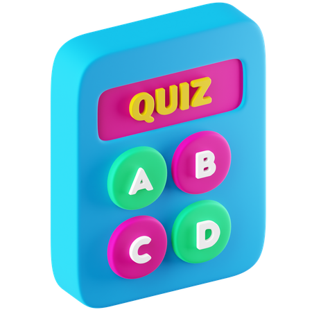 Quiz  3D Icon
