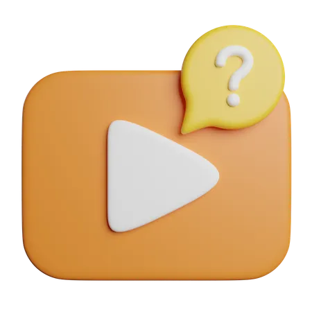 Quiz Video  3D Icon