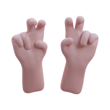 Quotation Mark Hand Gesture  3D Icon