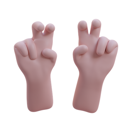 Quotation Mark Hand Gesture 3D Icon
