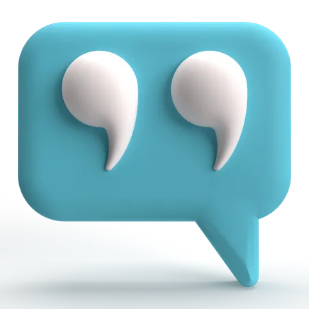 Quotation marks  3D Icon