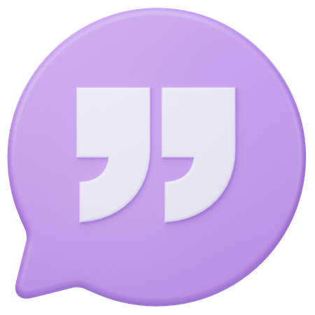 Quotation Message  3D Icon