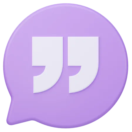 Quotation Message  3D Icon