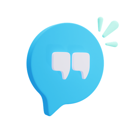 Quotation Message  3D Icon