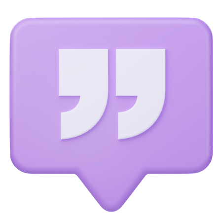 Quotation Message  3D Icon