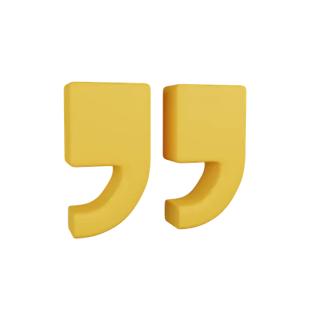 Quotations 3 D Icon Contains PNG BLEND GLTF And OBJ Files 3D Icon