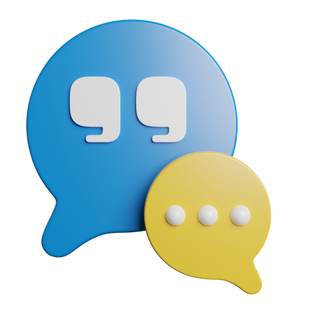 Quote  3D Icon