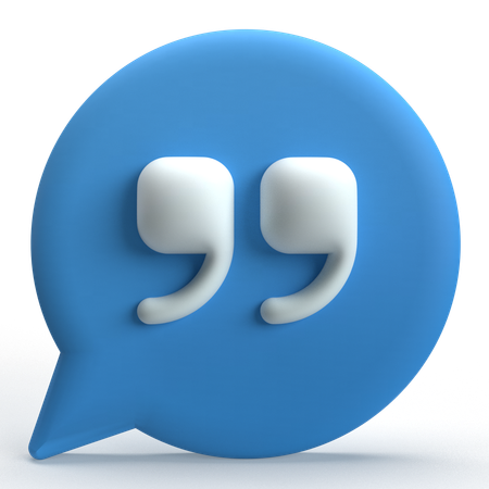 Quote  3D Icon