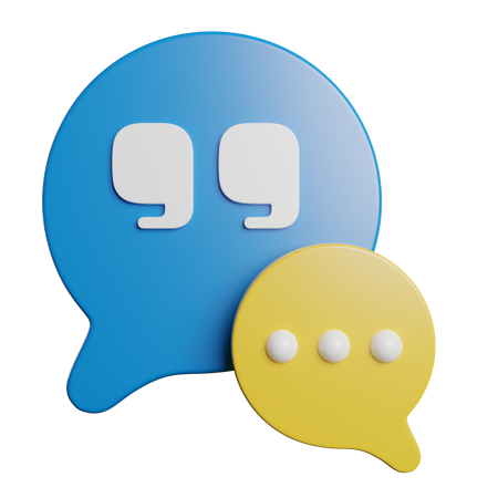 Quote  3D Icon
