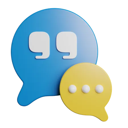 Quote  3D Icon
