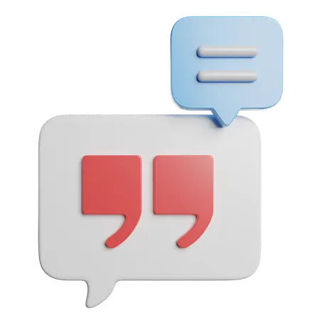 Quote  3D Icon