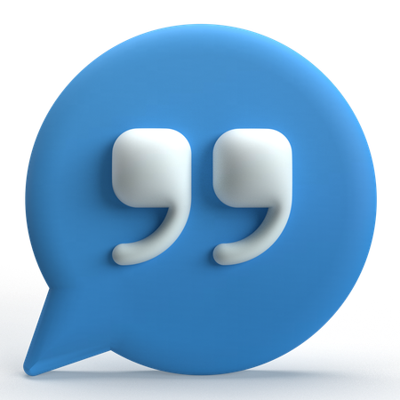Quote  3D Icon