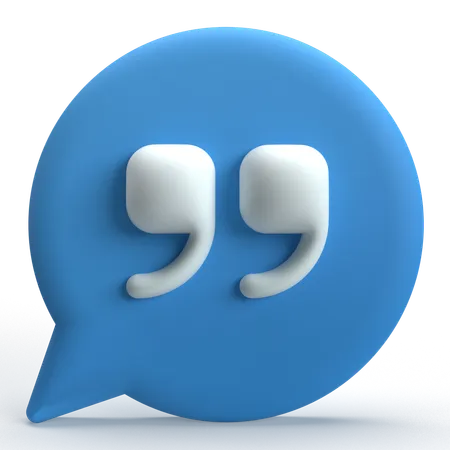 Quote  3D Icon