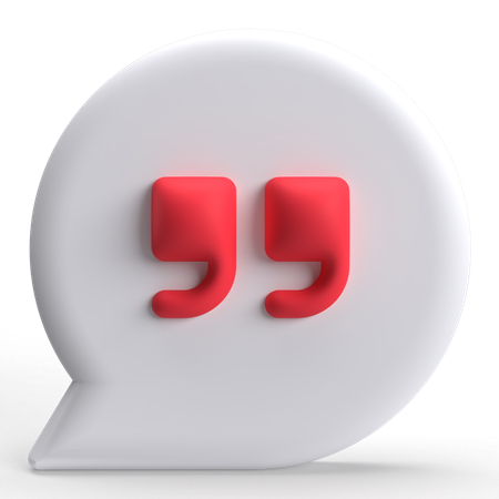 Quote  3D Icon