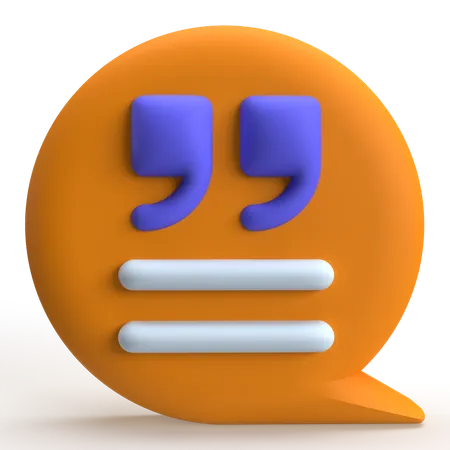 Quote  3D Icon