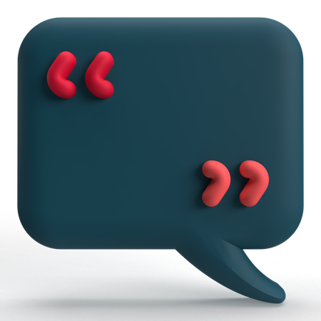 Quote  3D Icon