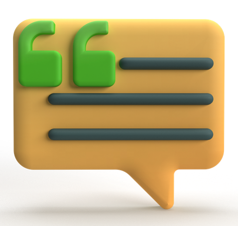 Quotes  3D Icon