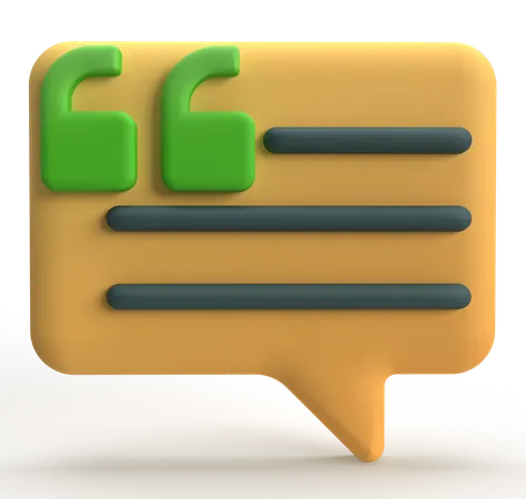 Quotes  3D Icon