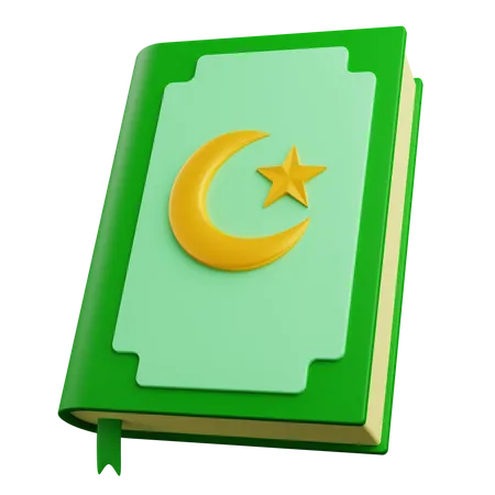 3 D The Holy Quran Illustration With Transparent Background 3D Icon