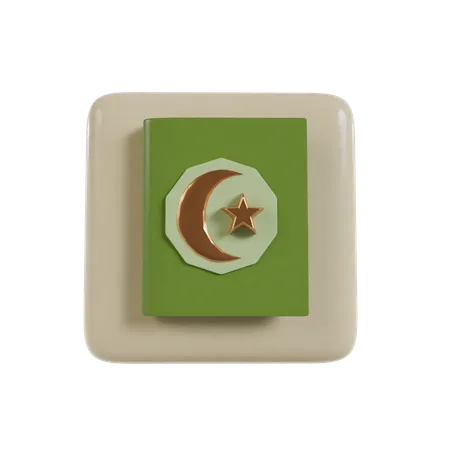 Quran Book  3D Illustration