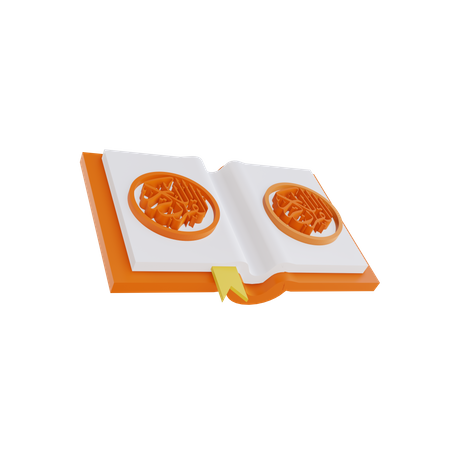 Quran Book 3D Illustration
