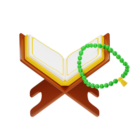 Quran On The Table  3D Icon