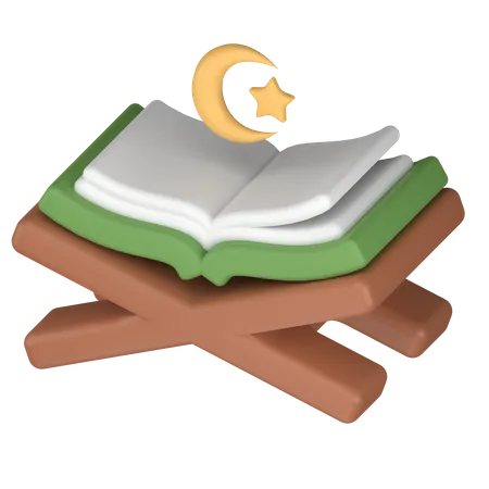 Reading The Islamic Bible 3D Icon