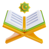 3d quran reading logo