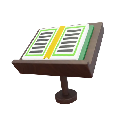 Quran with Stand  3D Icon