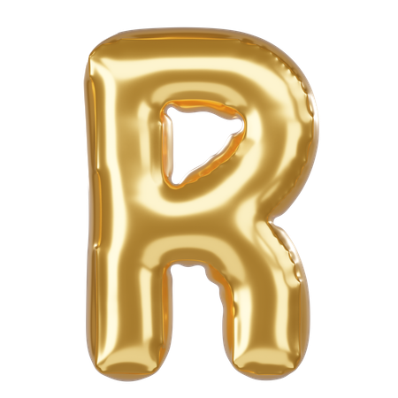 R Alphabet  3D Icon