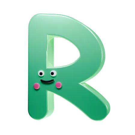 Alphabet mit R  3D Icon