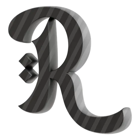 R アルファベット  3D Icon