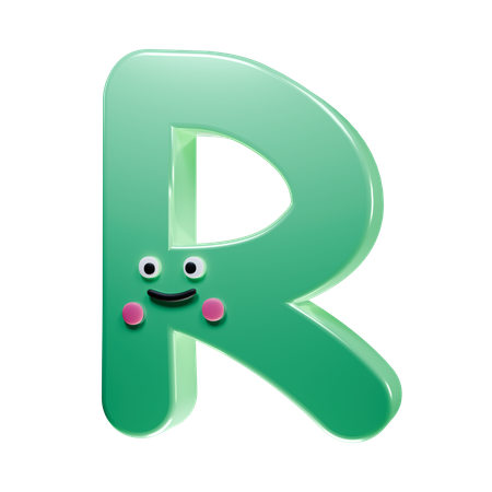 R Alphabet  3D Icon