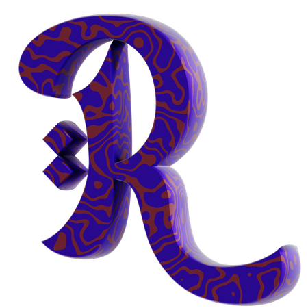 R Alphabet  3D Icon