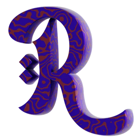 R Alphabet  3D Icon