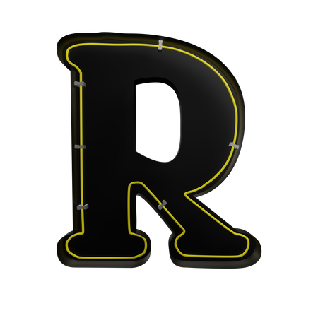 R Alphabet  3D Icon