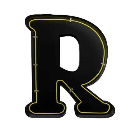 R Alphabet  3D Icon