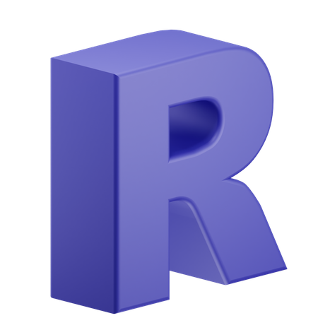 R Alphabet  3D Illustration