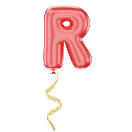 R Latter Balloon  3D Icon
