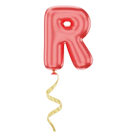 R Latter Balloon  3D Icon